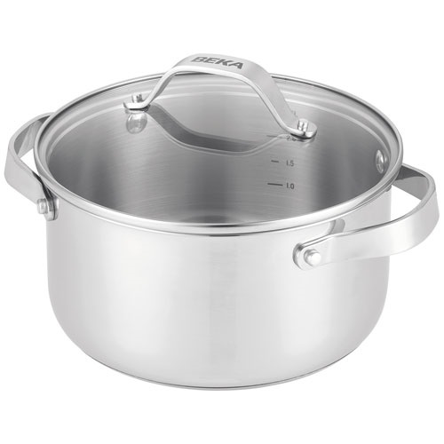 BEKA - Faitout inox 24cm avec couvercle en verre - 101034 cicla