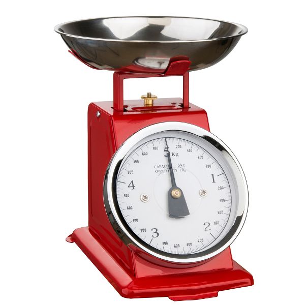 7915011 - OGO - Balance de cuisine mécanique 5kg- 20g rouge