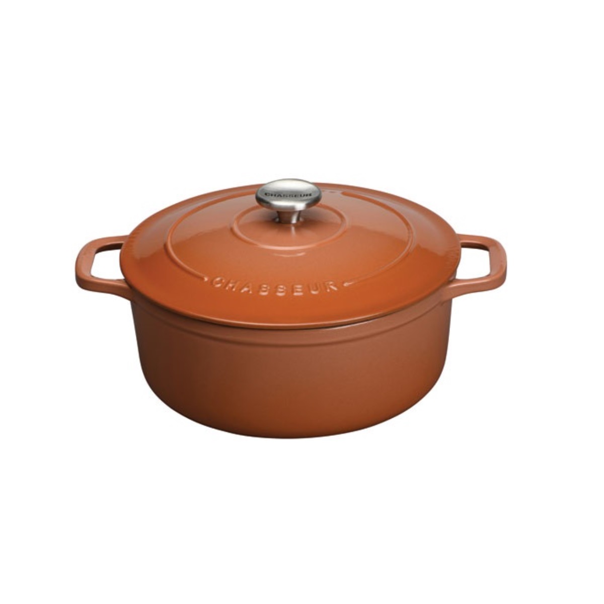CHASSEUR - Cocotte ronde en fonte émaillée 28cm chestnut - PUC472899