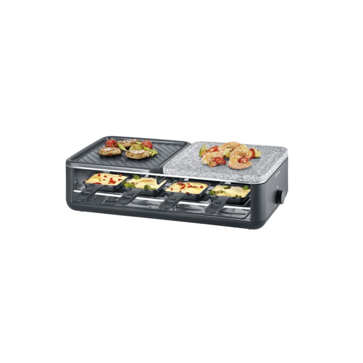 SEVERIN - Appareil à raclette 1300w 8 personnes + pierre à griller - 2366