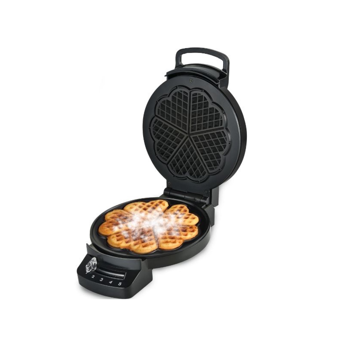 LITTLE BALANCE - Gaufrier forme coeur 1200w noir - 8382