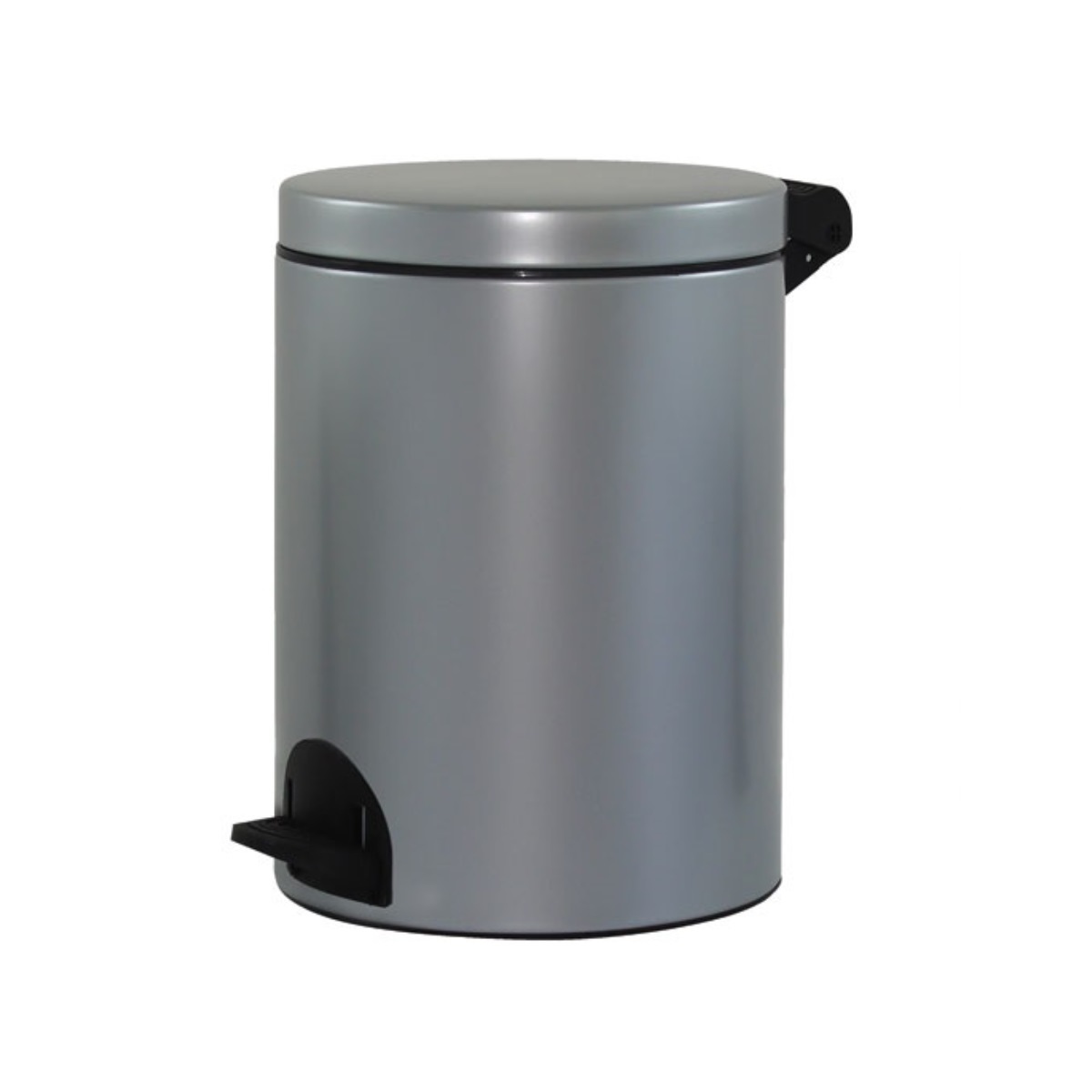 ROSSIGNOL - Poubelle à pedale 14l gris métal - 90263 elora
