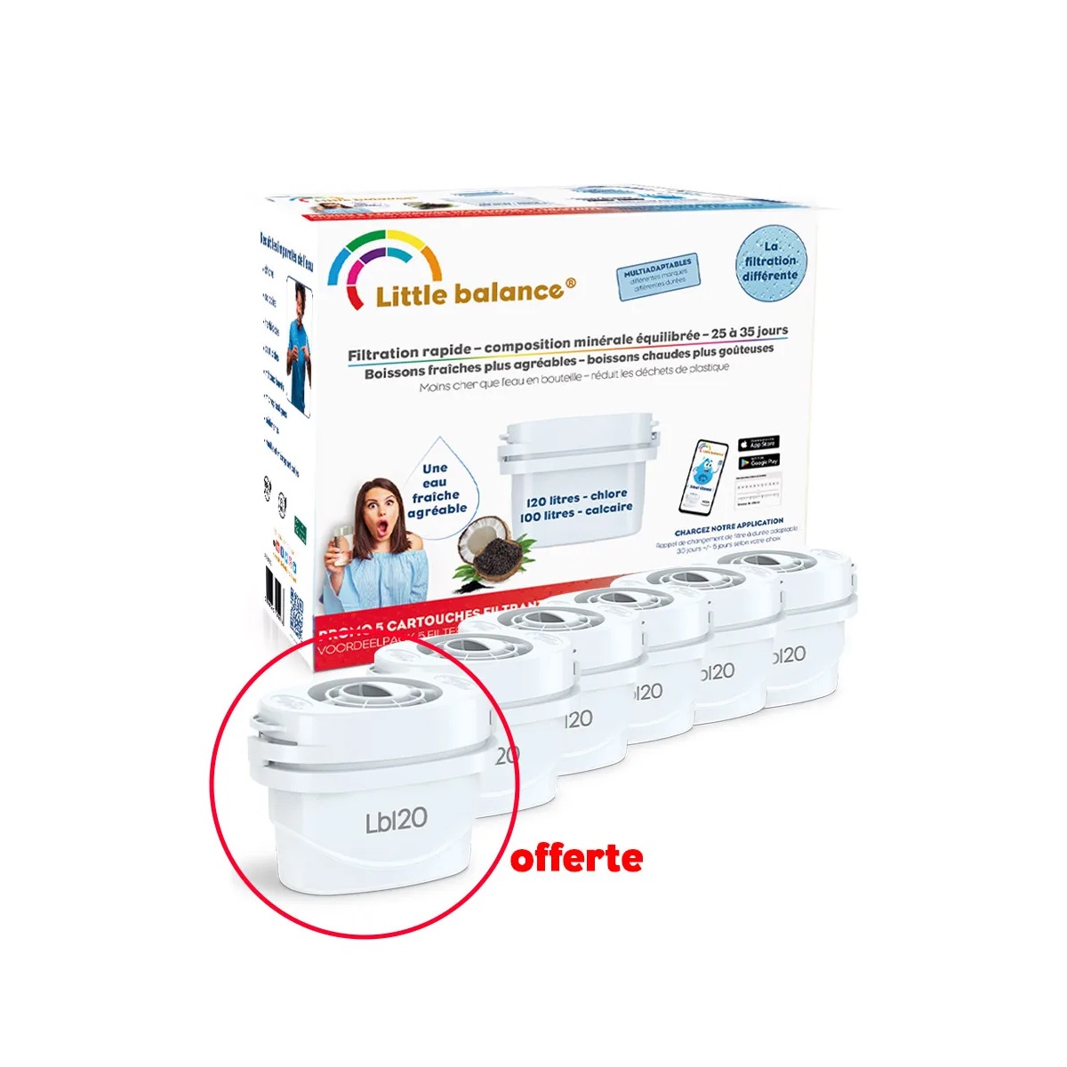 LITTLE BALANCE - Pack de 5 cartouches filtrantes +1 offerte - 8590