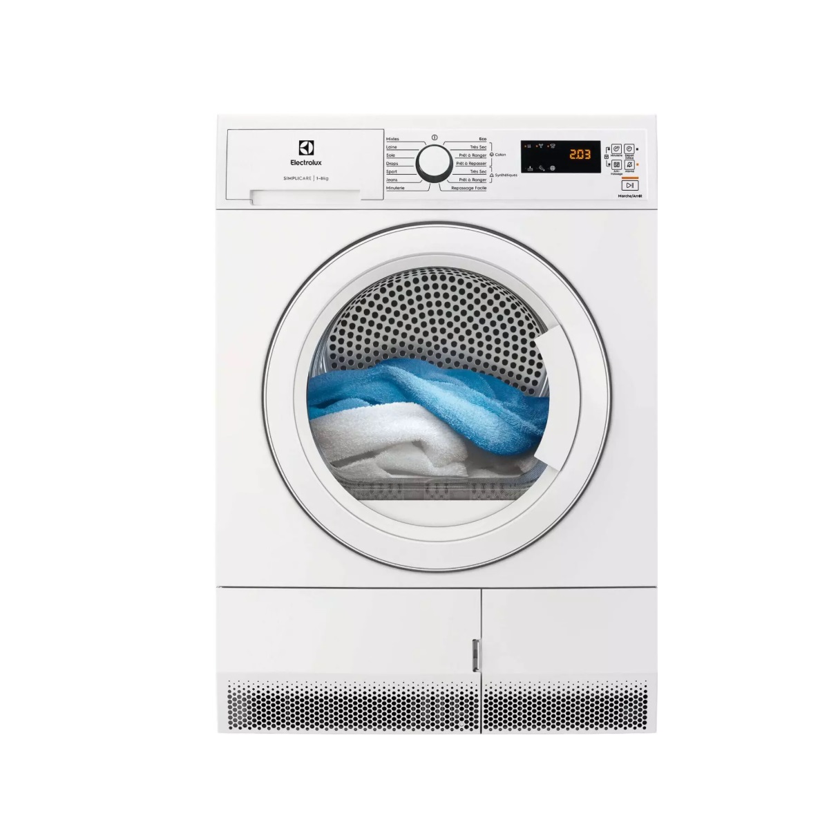 ELECTROLUX - Sèche-linge pompe à chaleur 60cm 8kg blanc - EDHF2804DC