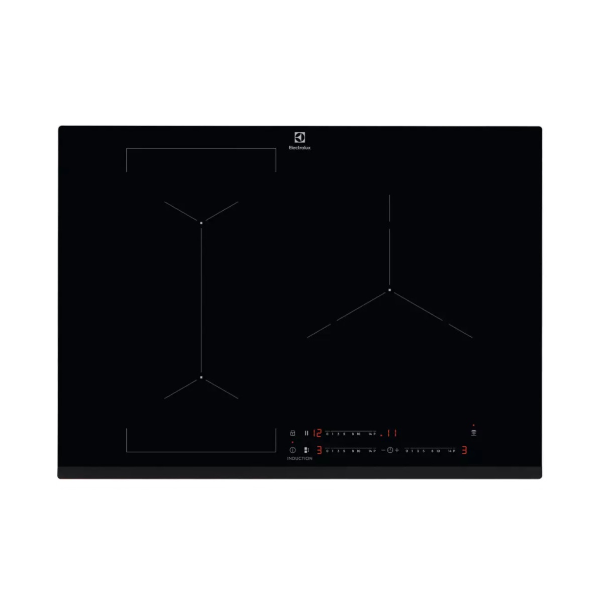 ELECTROLUX - Plaque de cuisson induction 78cm 4 feux noir - EIV85453 série 600 flexibridge