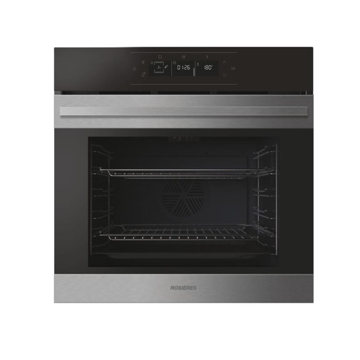 ROSIERES - Four intégrable 78l 60cm pyrolyse inox/noir - RO6H5G3YTX