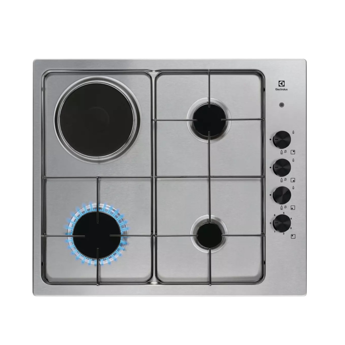 ELECTROLUX - Plaque de cuisson mixte 60cm 4 feux acier inox - EGL62821OX