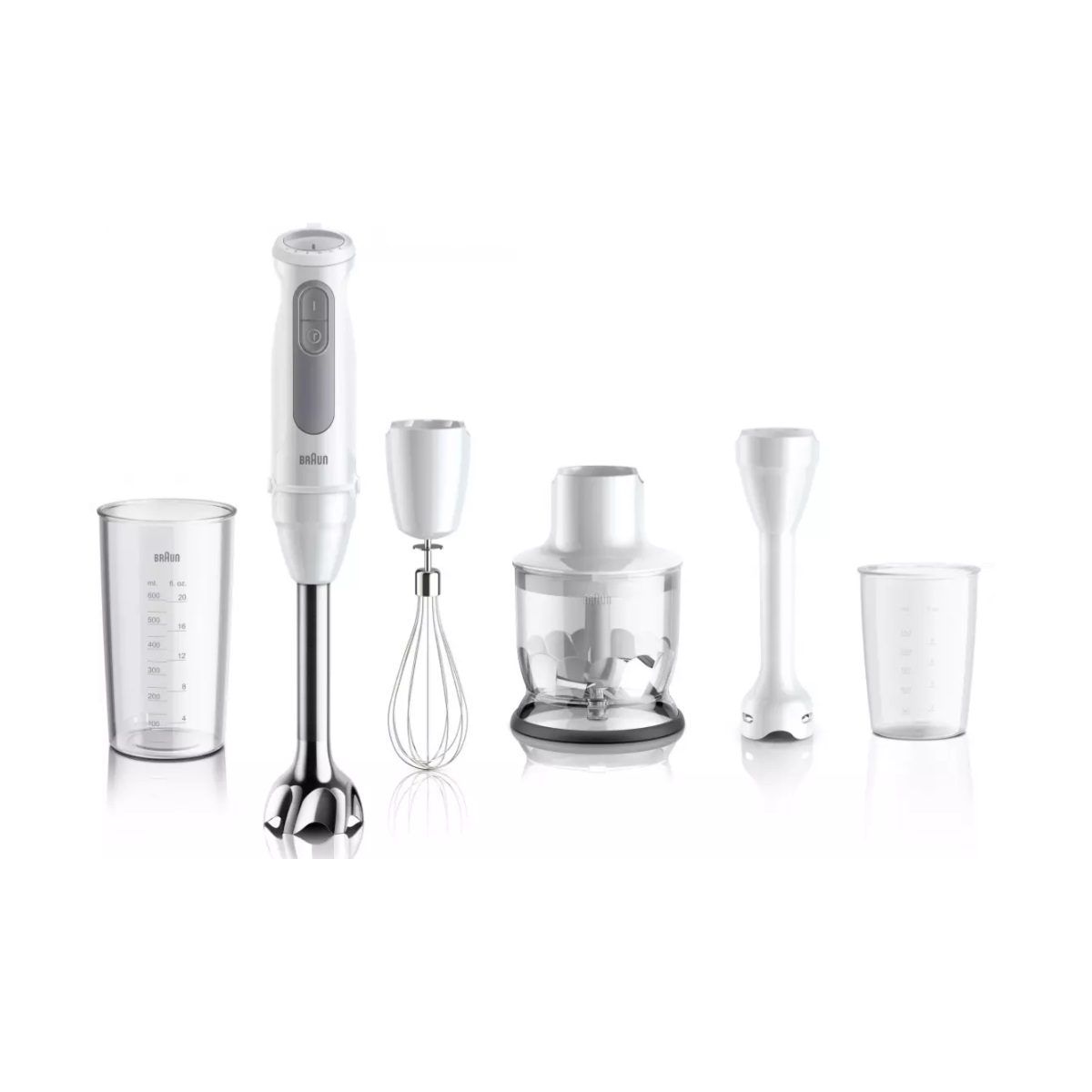 BRAUN - Mixeur plongeant multifonctions 1000w blanc - MQ50220M multiquick 5.