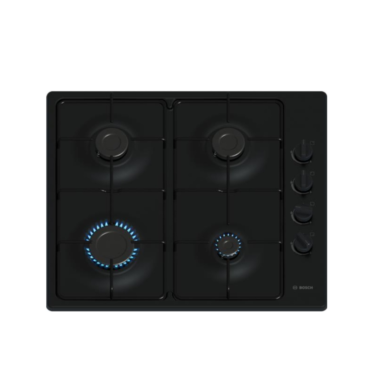 BOSCH - Table de cuison gaz 60cm  7500 w.4 feux noir - PBP6B6K80 série 2