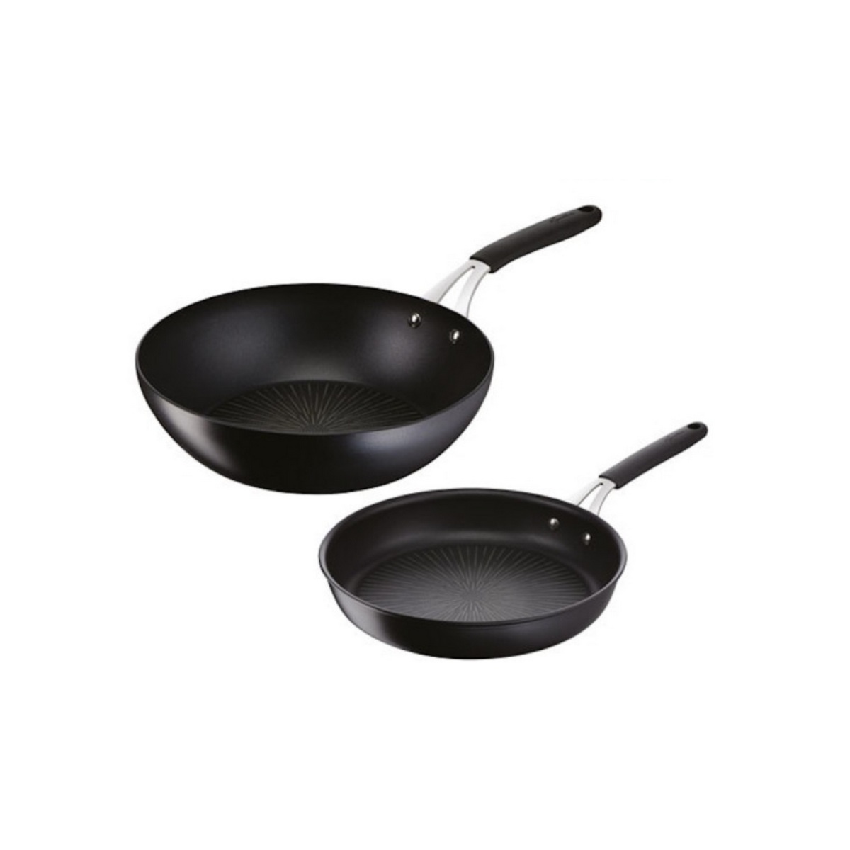 LAGOSTINA - Poêles 26cm + wok 28cm noir - 012165600102 tempra