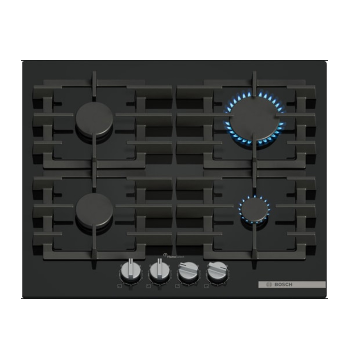 BOSCH - Table de cuisson gaz 60cm 4 feux 7500w - PPP6A6I40 série 6