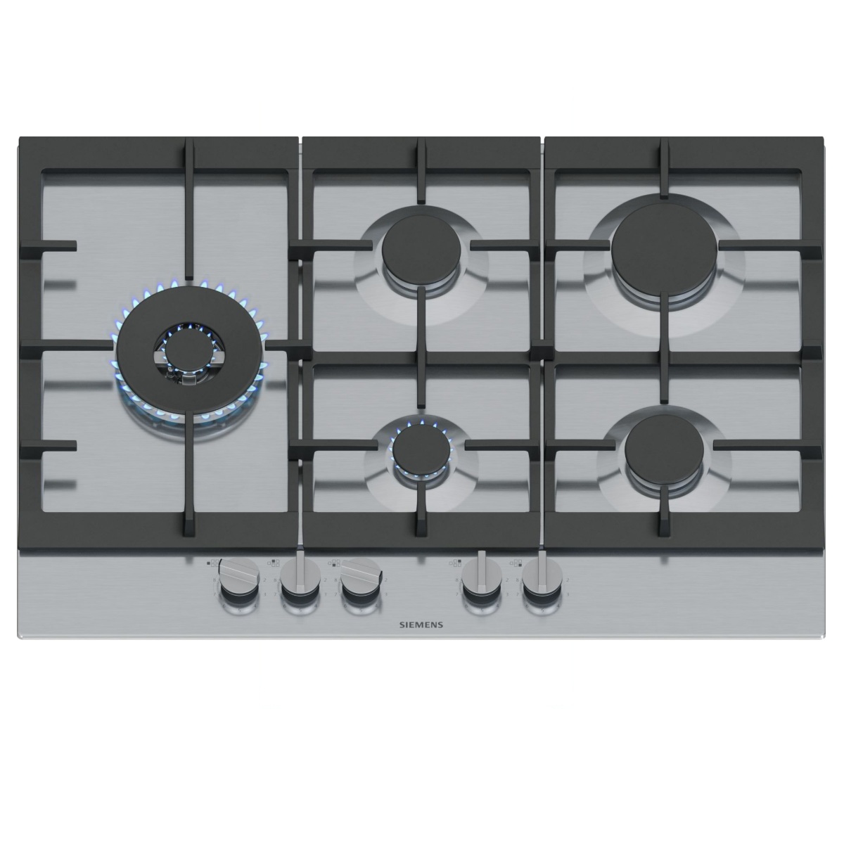 SIEMENS - Table de cuisson gaz 75cm 5 feux 12500w inox - EC7A5SI90 iq500