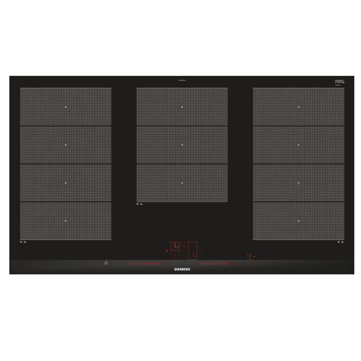 EX975LXC1E - SIEMENS - Table de cuisson induction 90cm 5 feux 11100w noir iq700