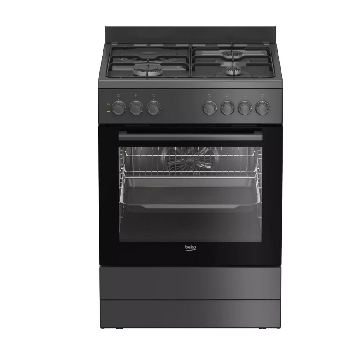 FBM63130ACT - BEKO - Cuisinière mixte 72l 4 feux anthracite b100