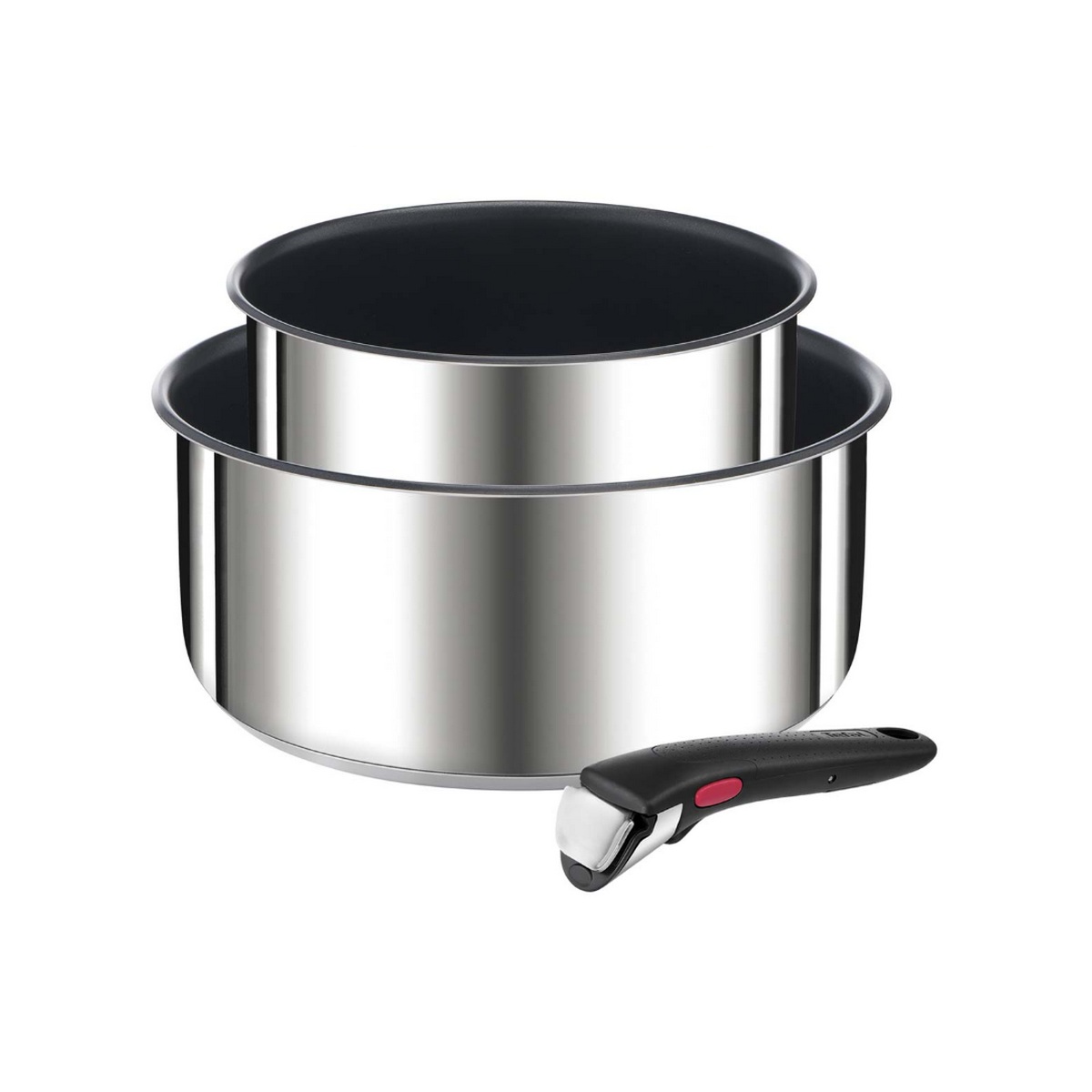 L9739202 - TEFAL - Lot de 2 casseroles inox 16/20cm + poignée