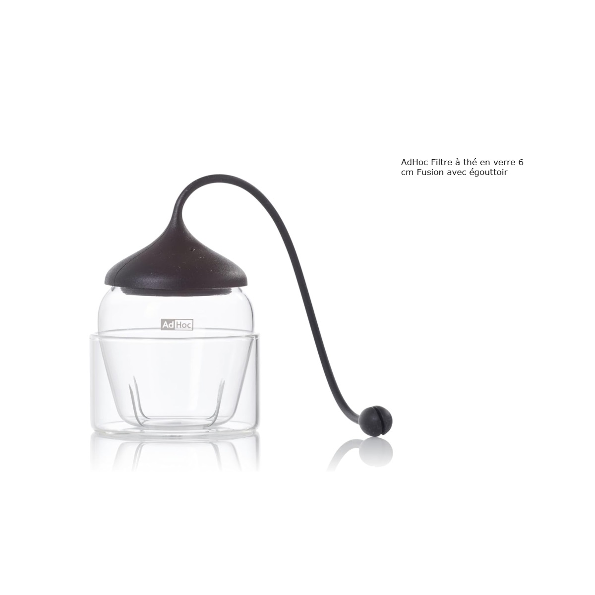 TE94 - ADHOC - Boule à thé en verre transparent