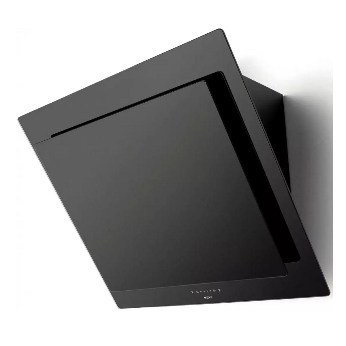 7856/02 - NOVY - Hotte décorative inclinée 75cm 418m3/h noir vision