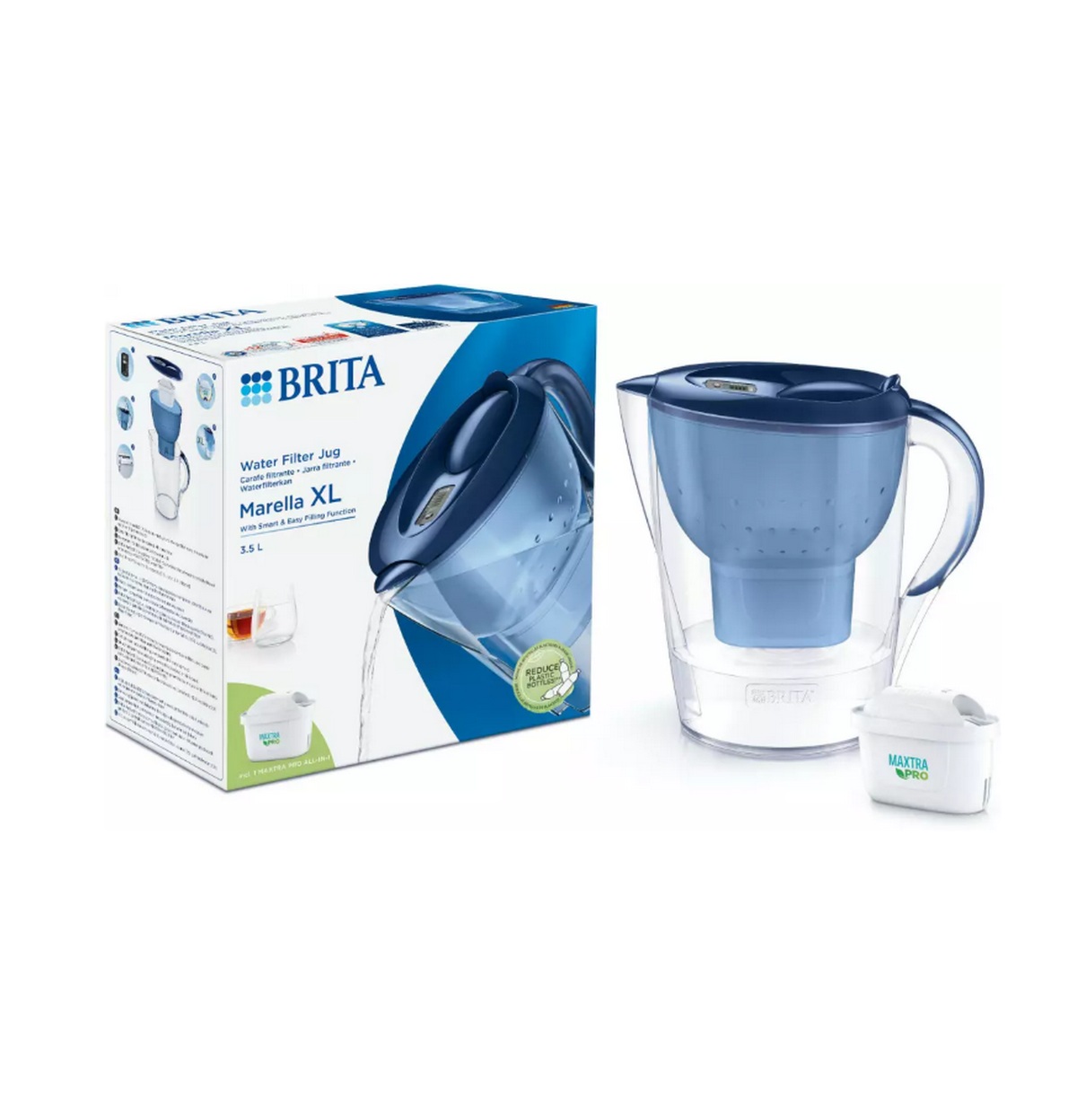 1051122 - BRITA - Carafe filtrante 3.5l avec 1 cartouche maxtra marella marella xl