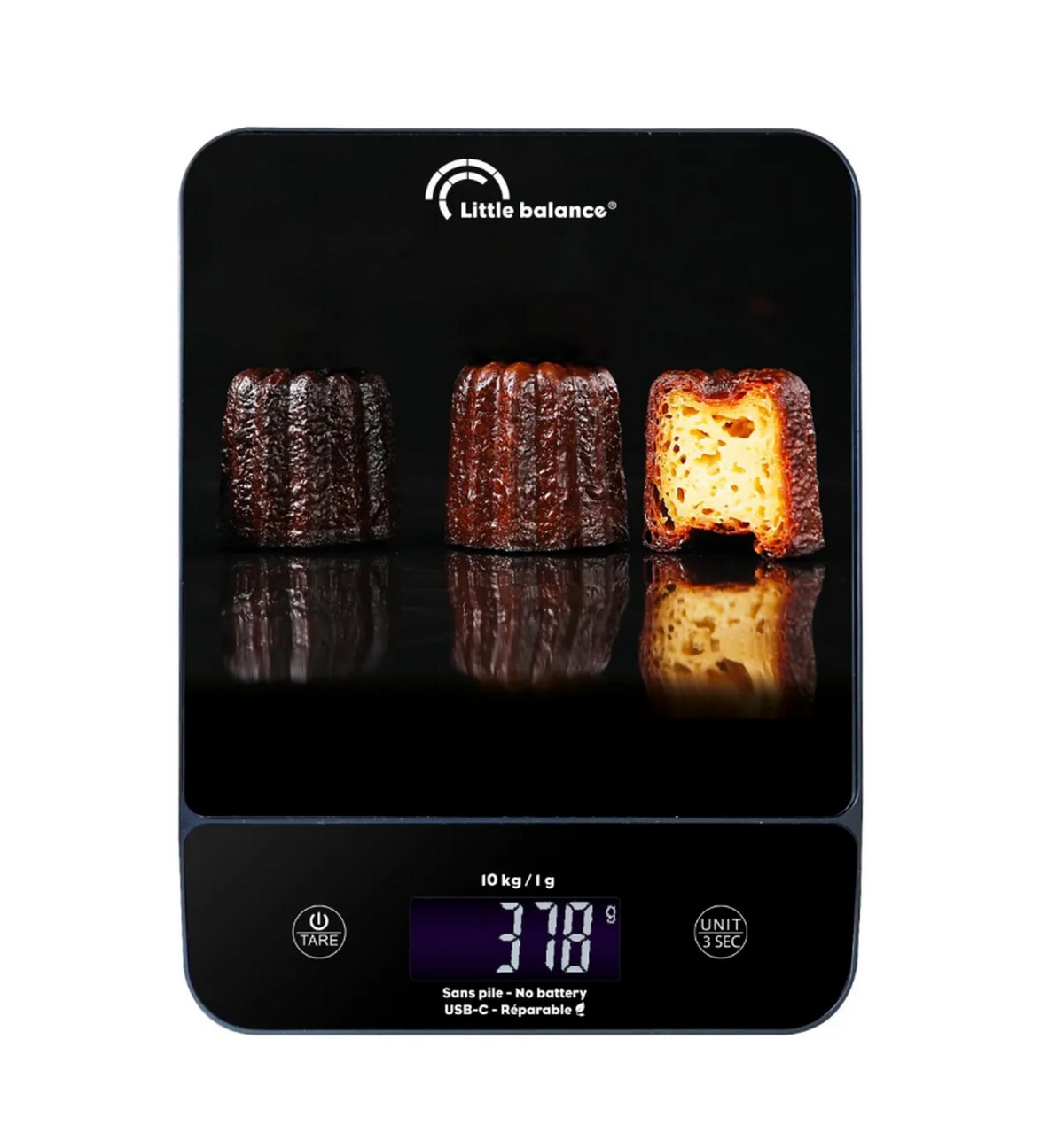 8845 - LITTLE BALANCE - Balance de cuisine électronique 10kg - 1g noir genius cannelés