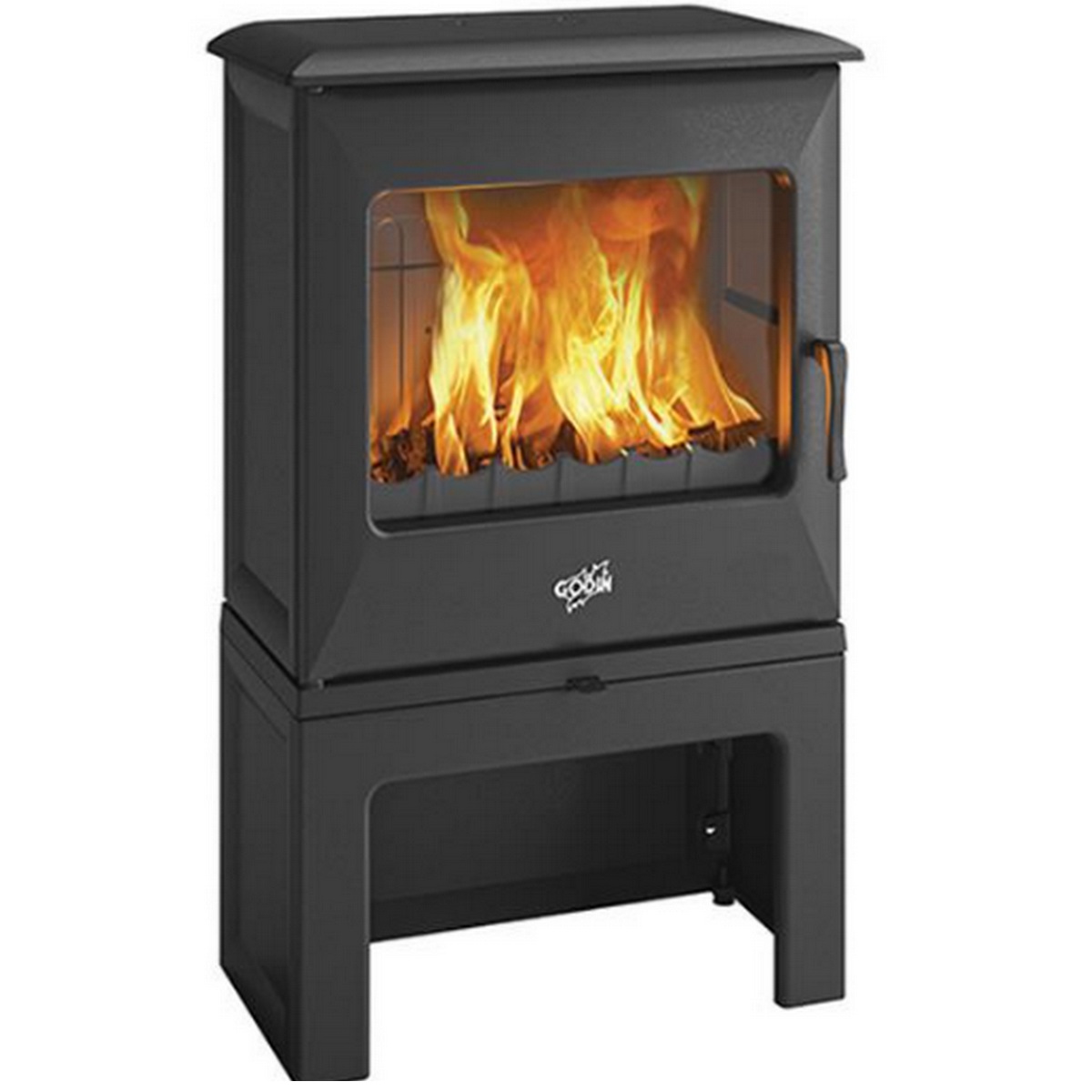 388150PEINTANTHRACITE - GODIN - Poêle à bois fonte 5kw noir