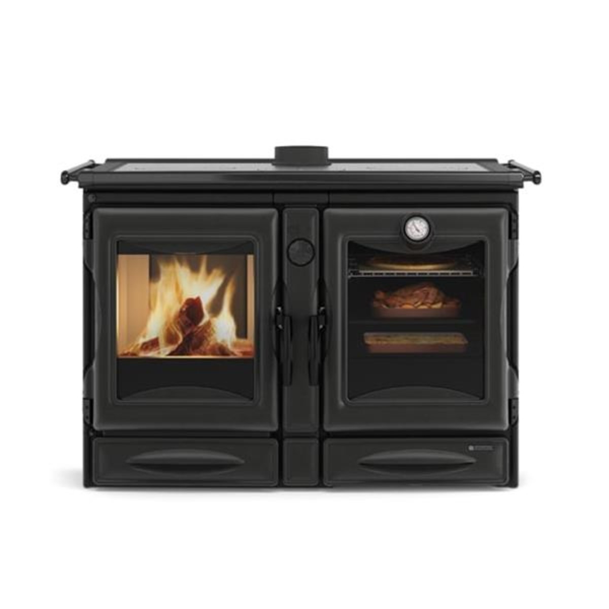 ALASKA.16NOIRE - NORDICA EXTRAFLAME - Cuisinière à bois 12kw noir