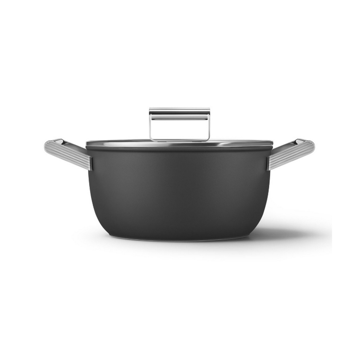 CSF2412BLM - SMEG - Faitout noir mat 24cm + couvercle