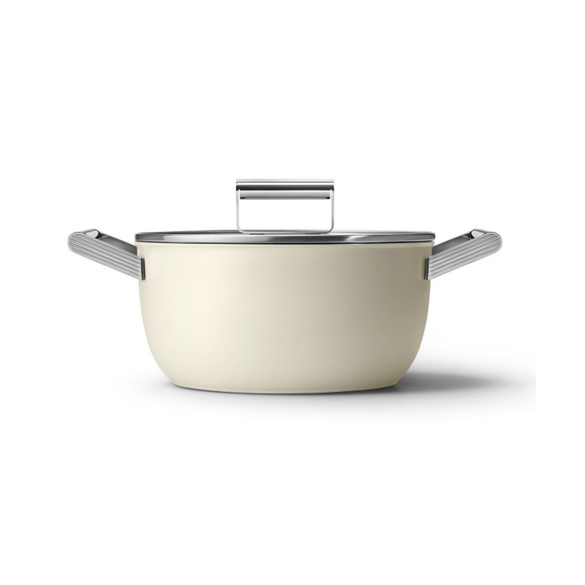 CSF2412CRM - SMEG - Faitout crème mat 24cm + couvercle