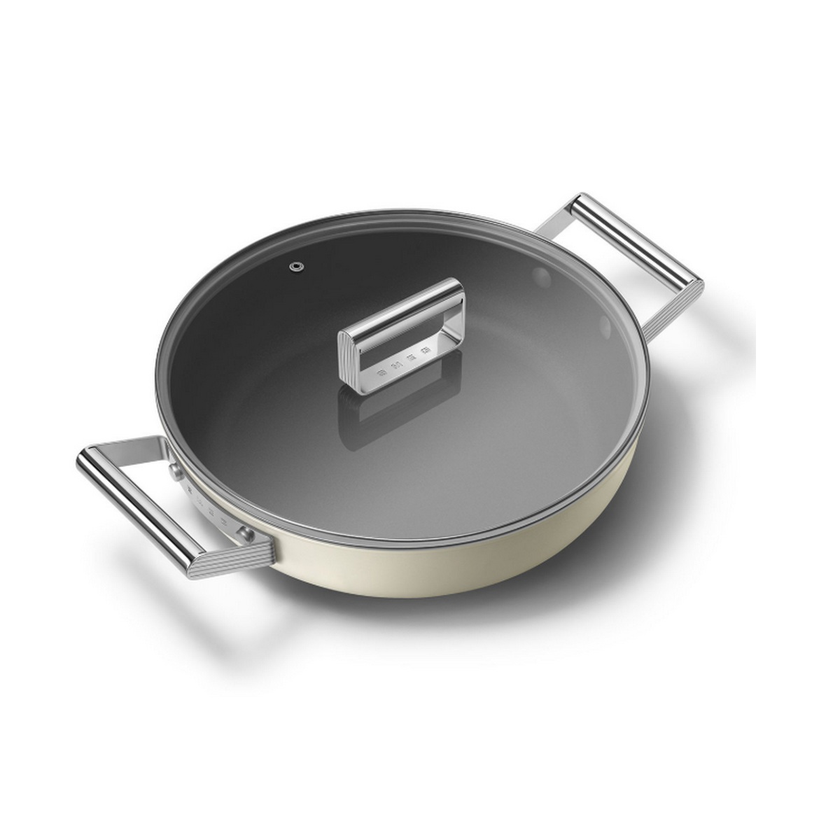 DPF2812CRM - SMEG - Sauteuse crème mat 28cm + couvercle