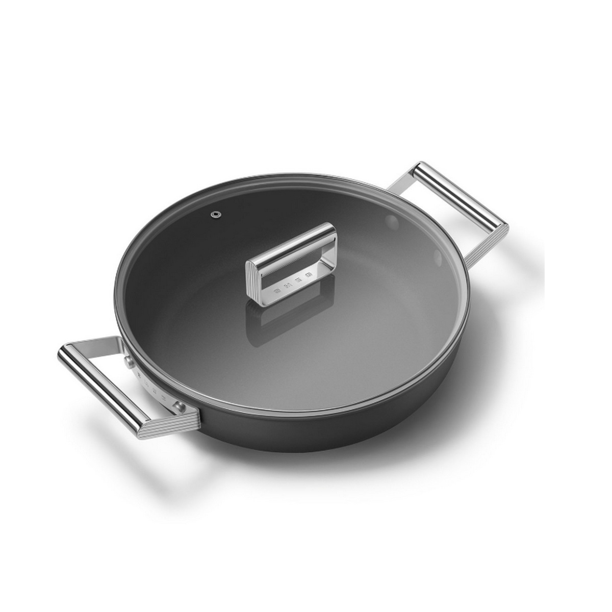 DPF2812BLM - SMEG - Sauteuse noir mat 28cm + couvercle