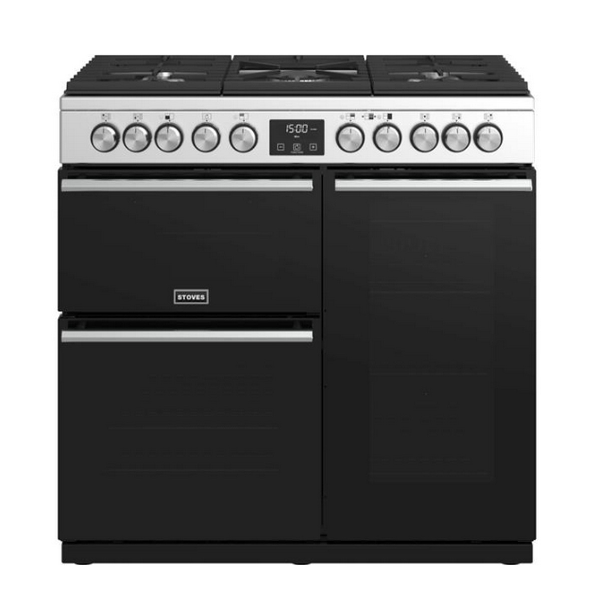 PPRECIDX90DFSS - STOVES - Piano de cuisson gaz 5 feux noir