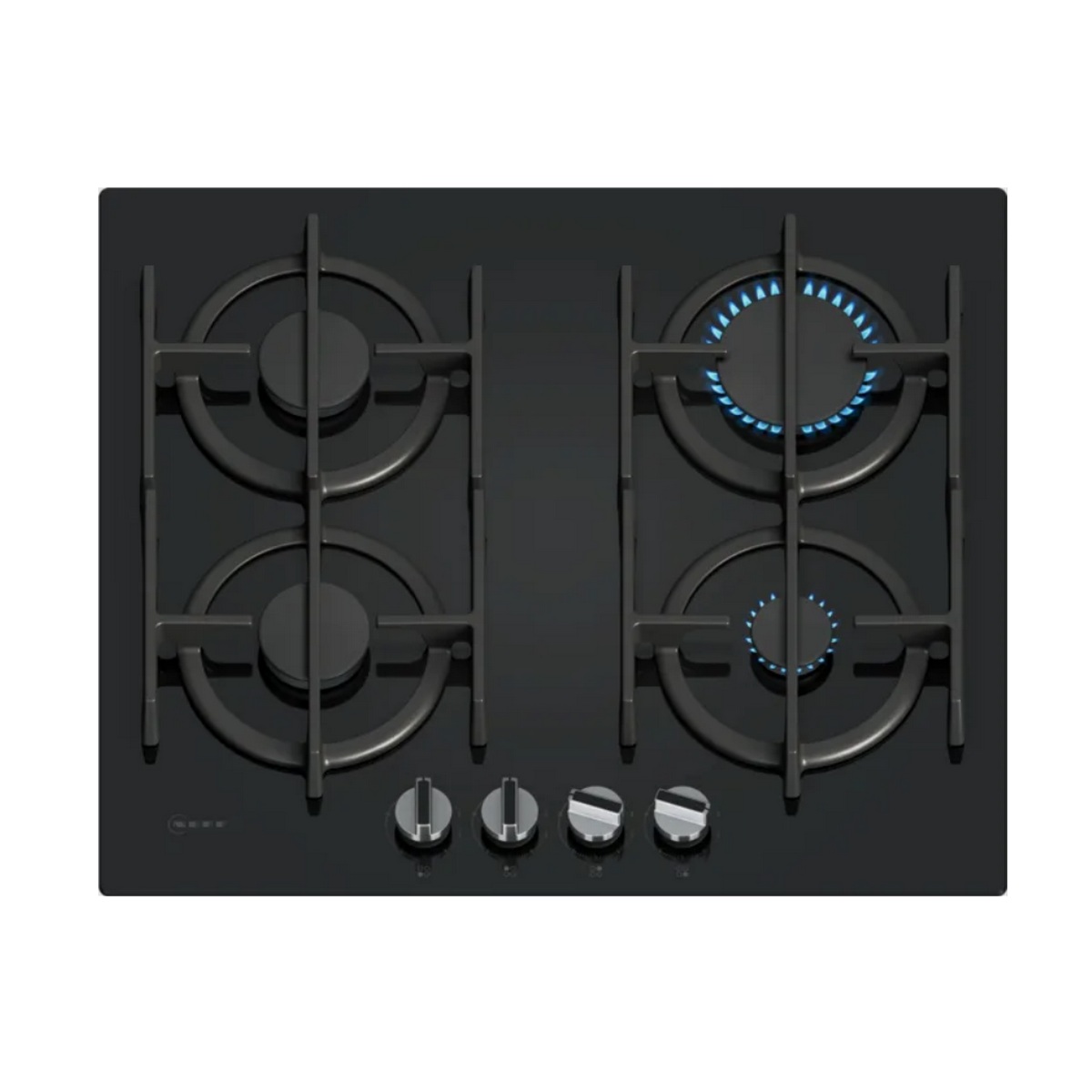 T26PIP4S0 - NEFF - Table de cuisson à gaz 59cm 4 feux noir 7500w noir n70