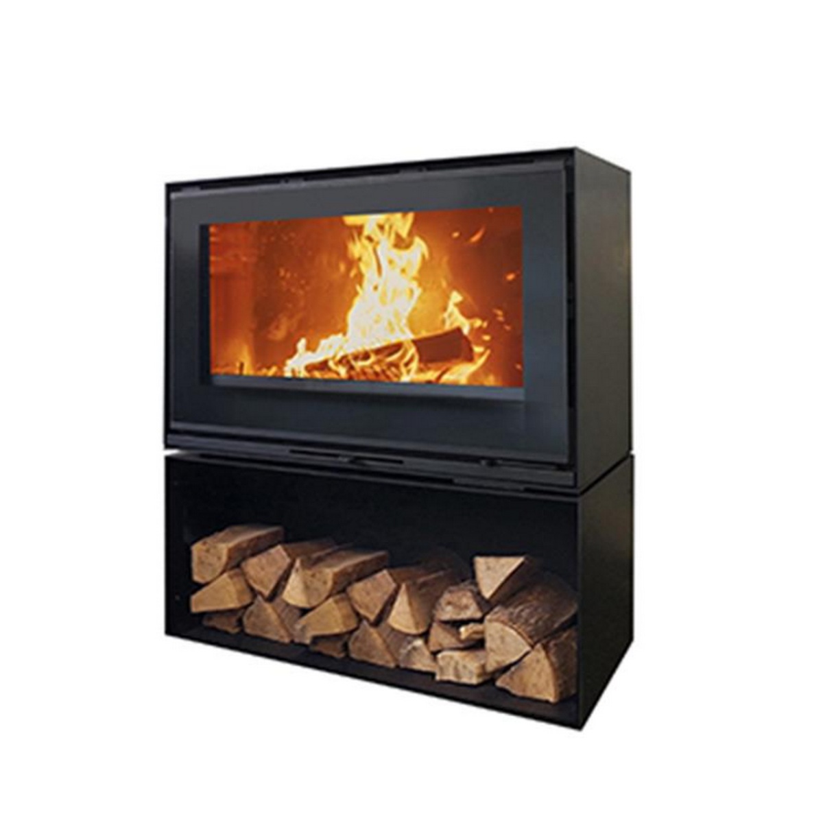 411203PEINTANTHRACITE - GODIN - Poêle à bois fonte 10kw noir
