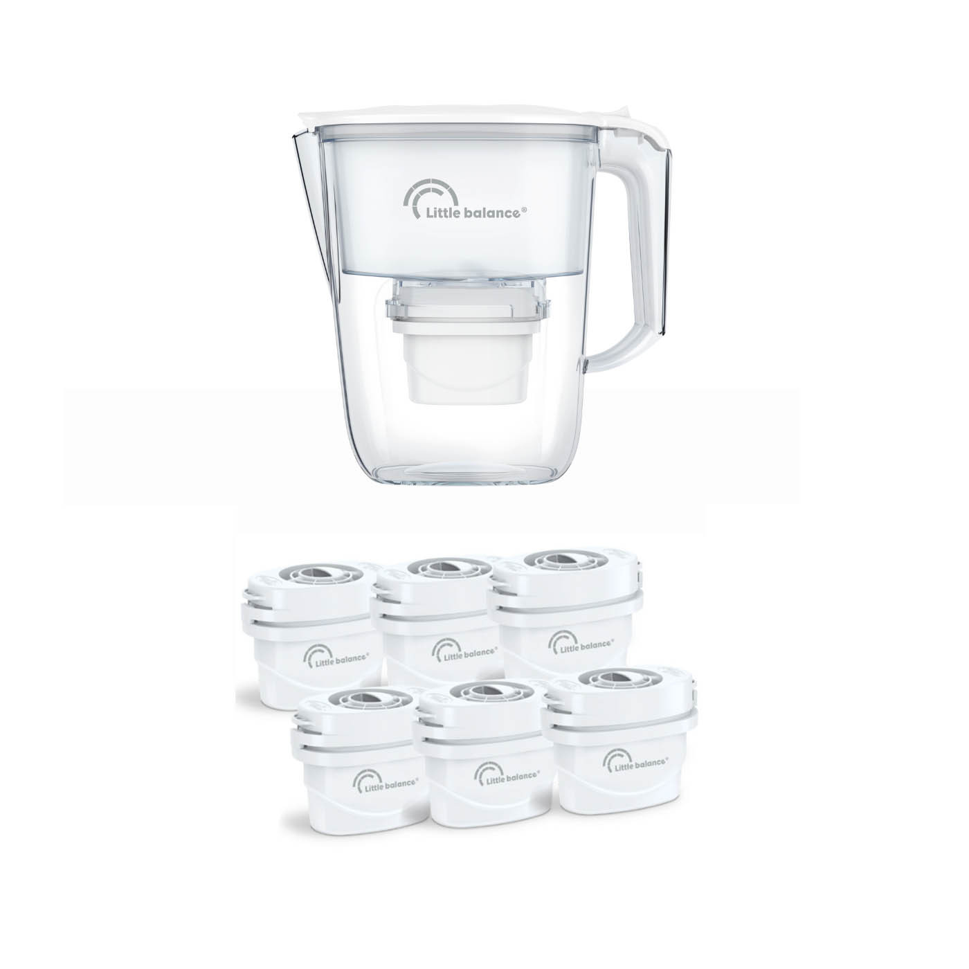 8634 - LITTLE BALANCE - Carafe filtrante + lot de 6 cartouches filtrantes