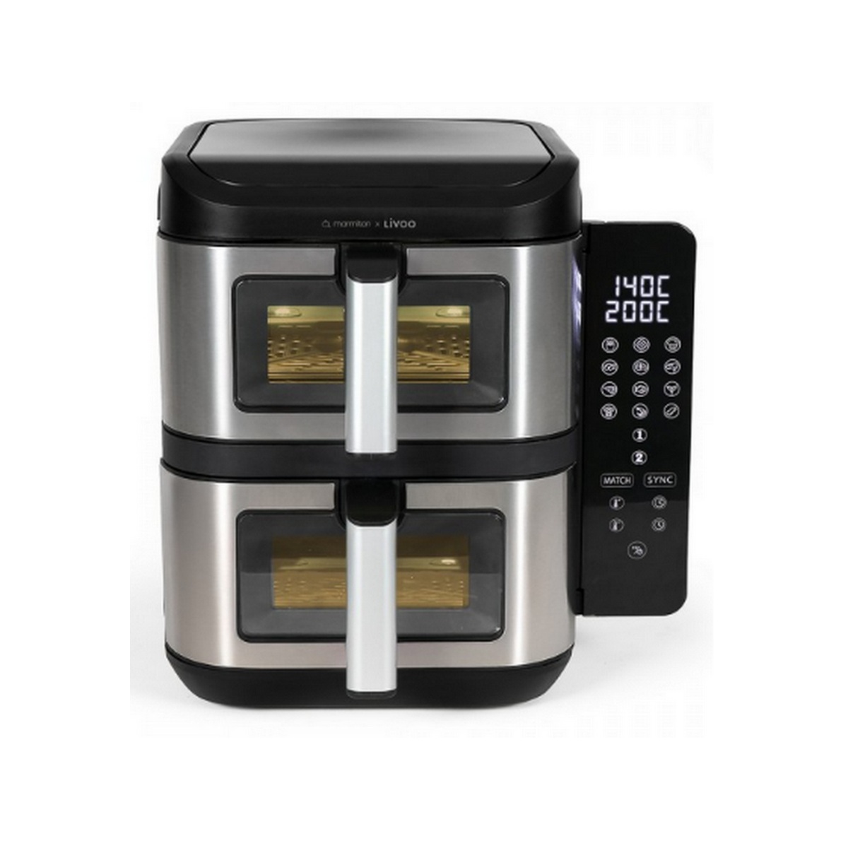 DOC344CO - LIVOO - Friteuse sans huile 2 x 5.5l 2800w livoo x marmiton