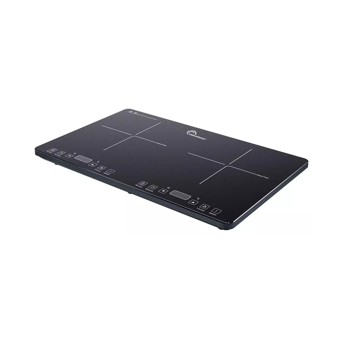 8858 - LITTLE BALANCE - Table de cuisson induction 2 feux 3500w noir