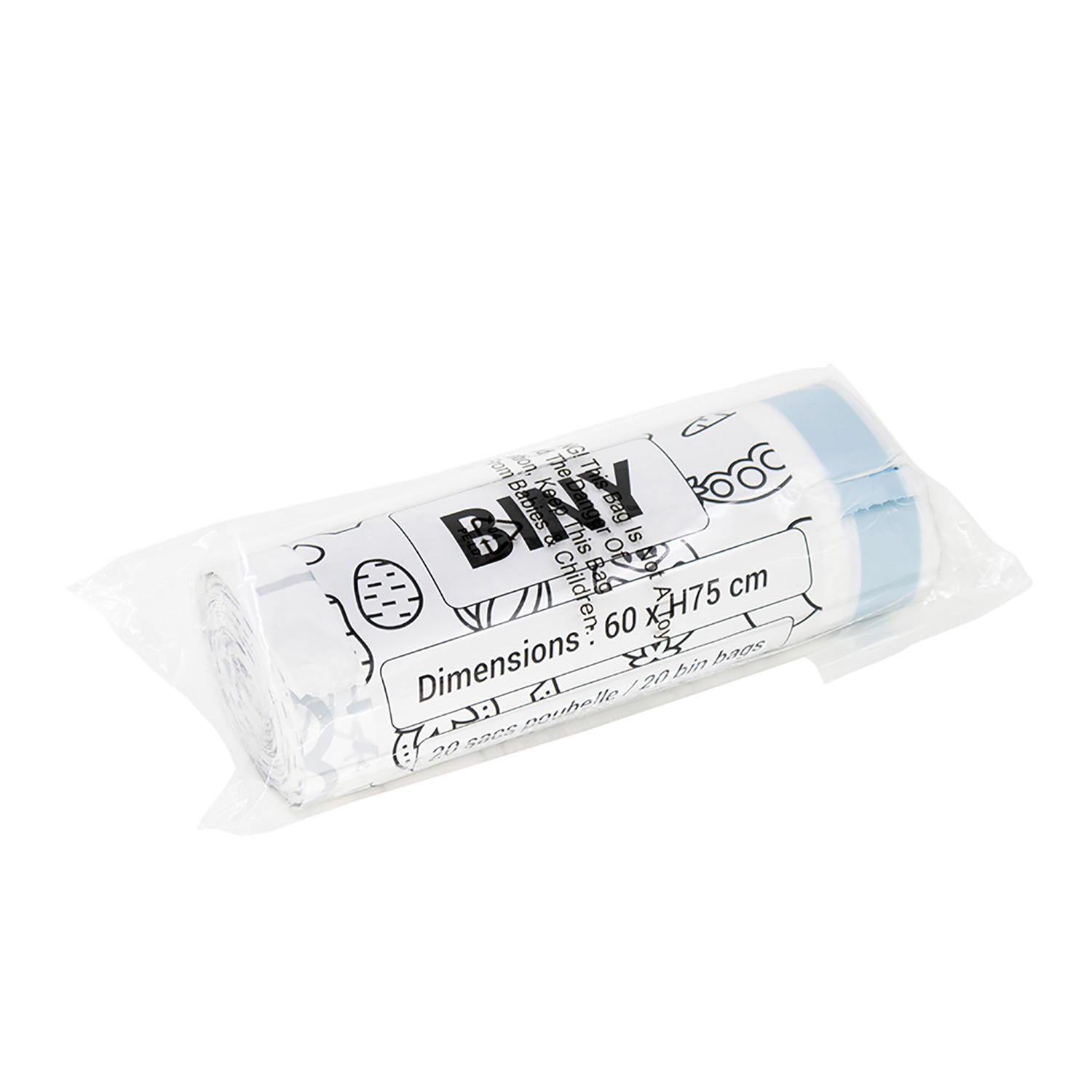 BINY - KITCHEN MOVE - 20 sacs poubelles résistants 30l/50l