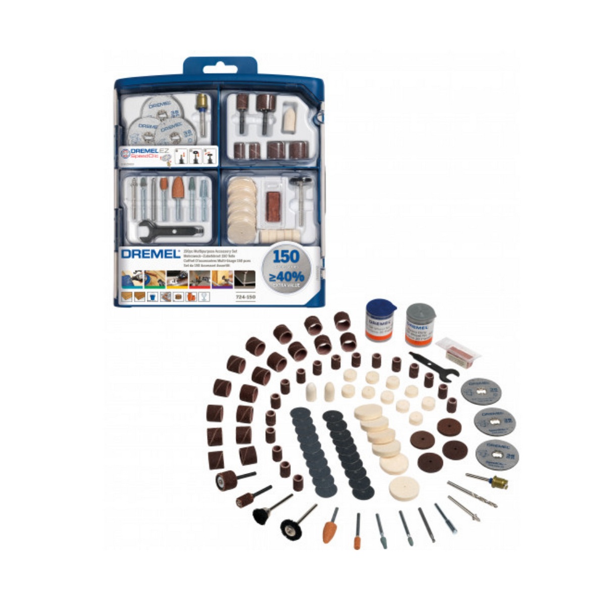2615S724JA - DREMEL - Coffret de 150 accessoires multi-usage