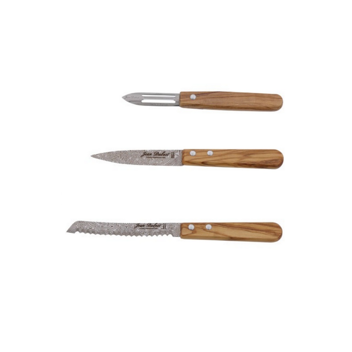 CB10A250D33273 - JEAN DUBOST - Coffret de 3 couteaux de cuisine