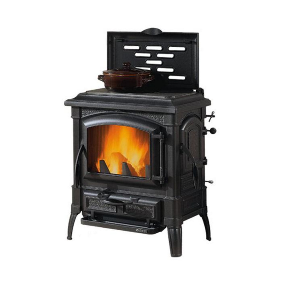 ISETTACCLEAN - NORDICA EXTRAFLAME - Poêle à bois 7.7kw fonte émaillée noir