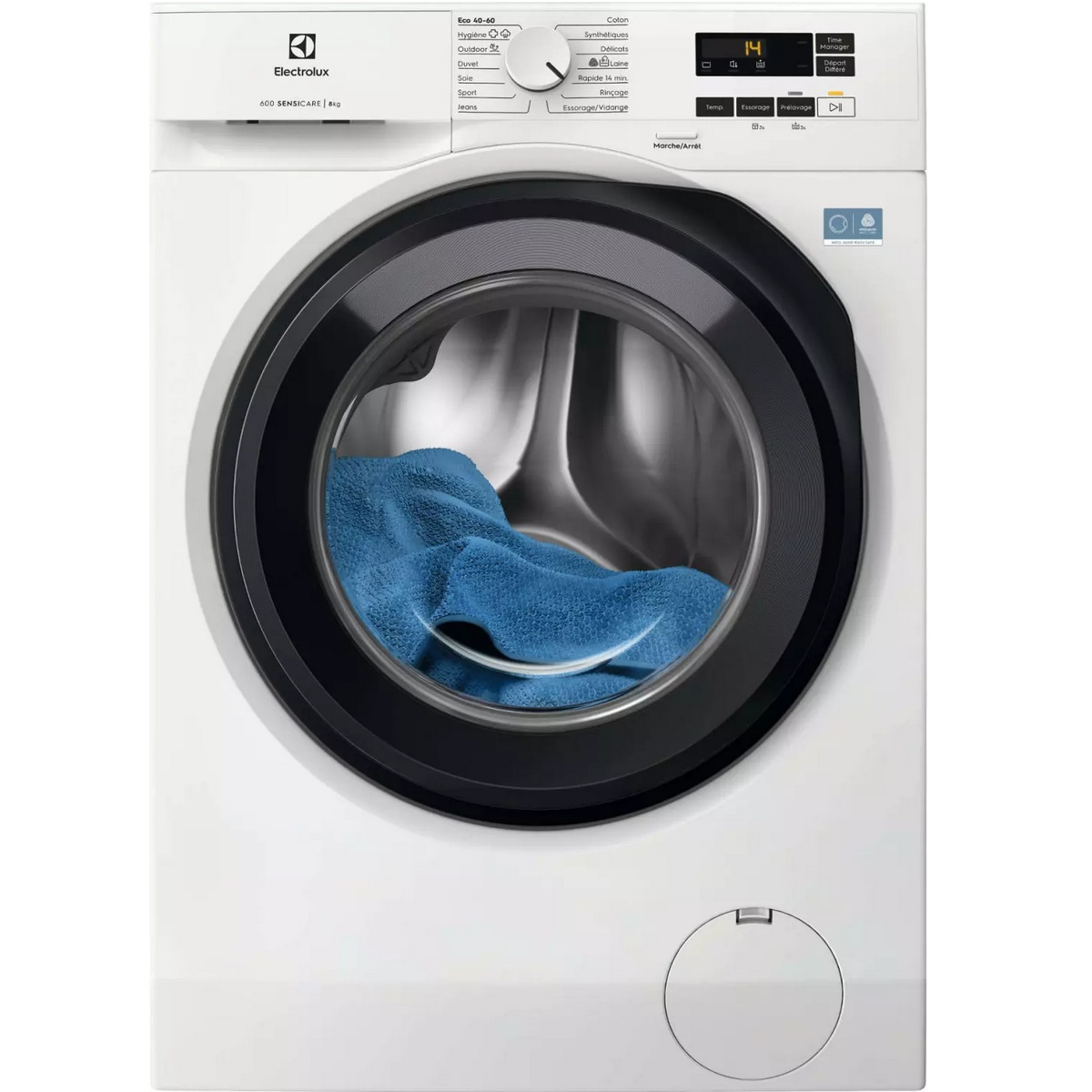 EW6FI6834BA - ELECTROLUX - Lave-linge frontal 8kg 1400 tours/min blanc