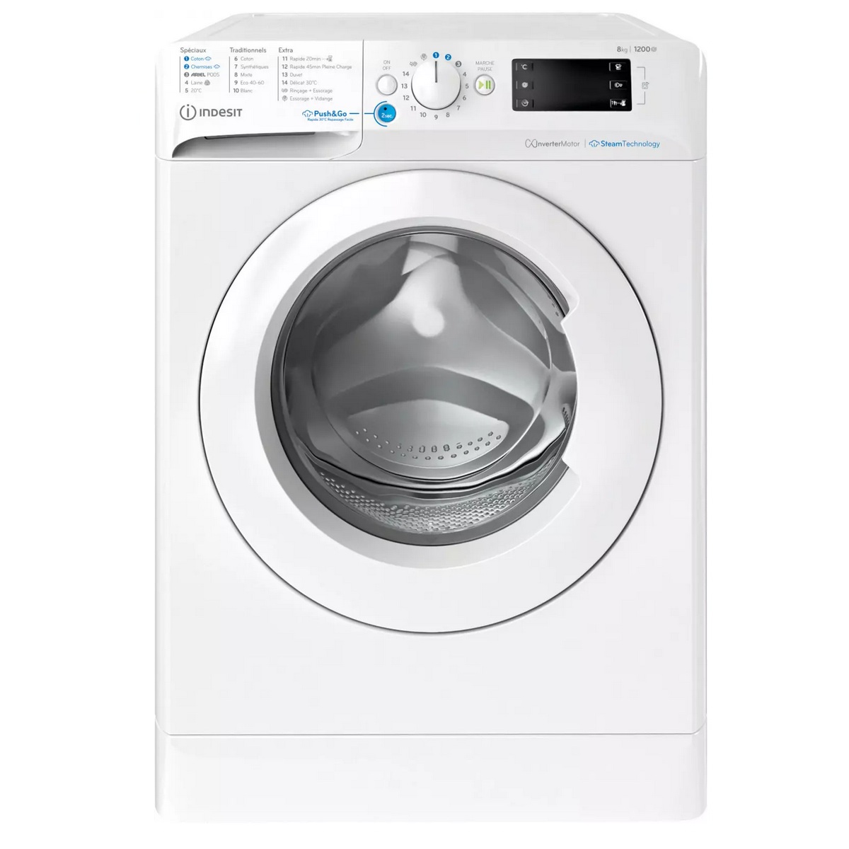 BWE8127XWVFR - INDESIT - Lave-linge frontal 8kg 1200 tours/min