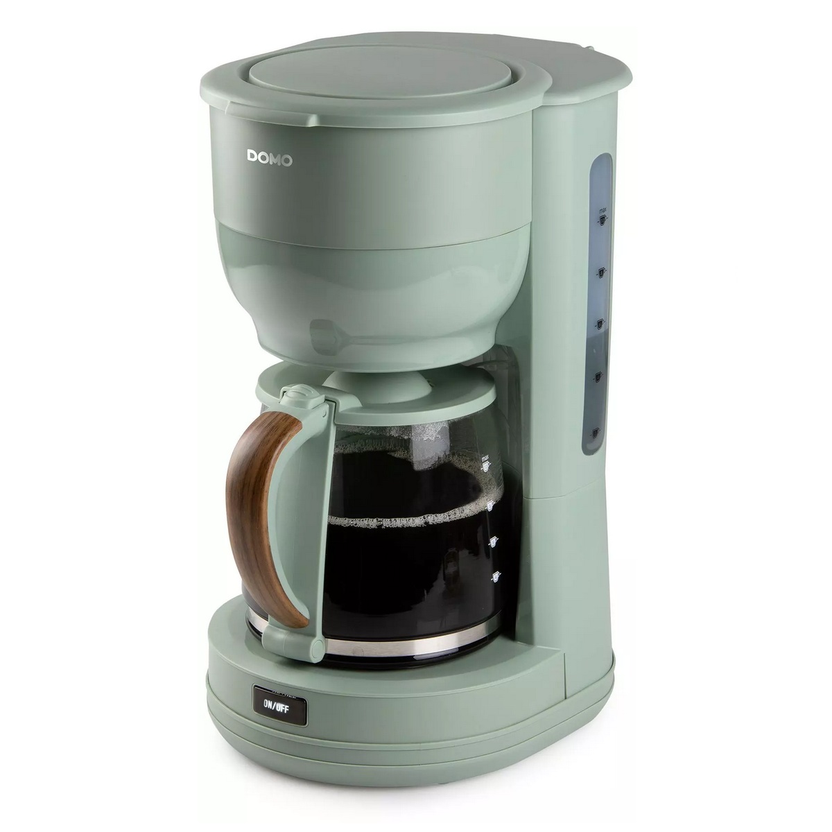 DO755K - DOMO - Cafetière filtre 10 tasses 1000w wood you