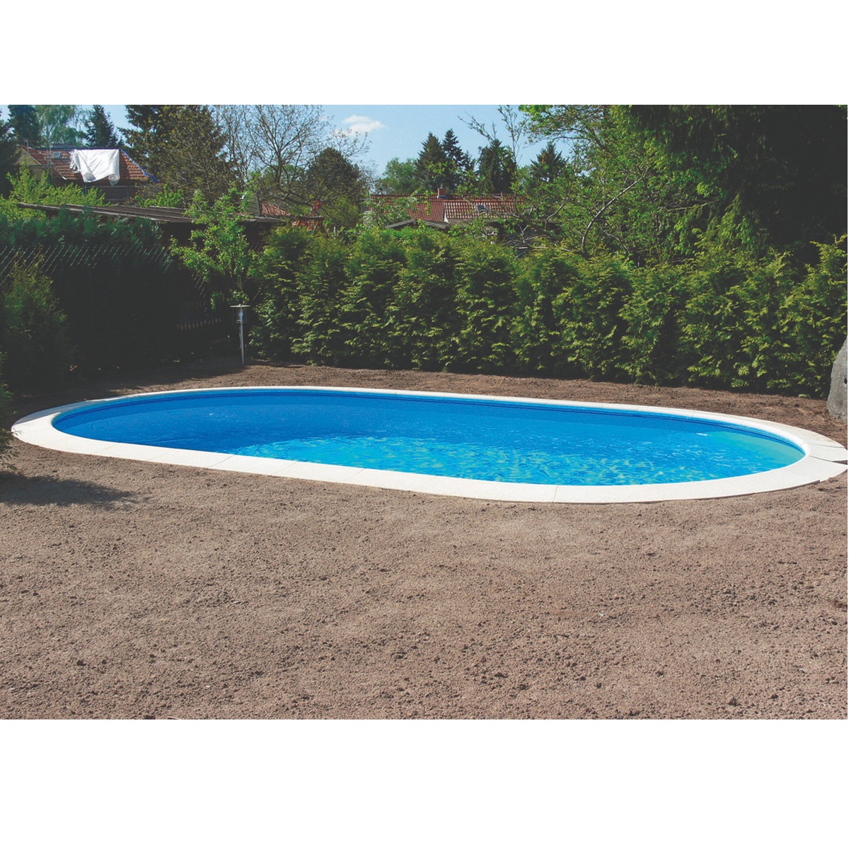 WM248 - EDG - Piscine acier enterrée ovale en kit 7mx3.5mx1.5m