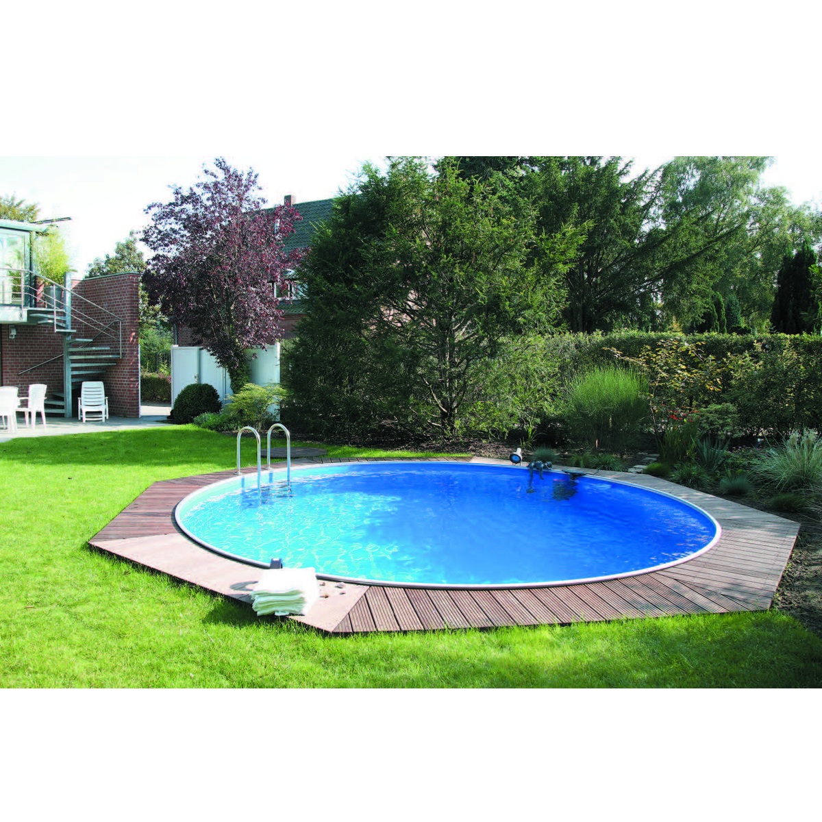 WM130 - EDG - Piscine acier enterrée ronde en kit 5mx1.5m