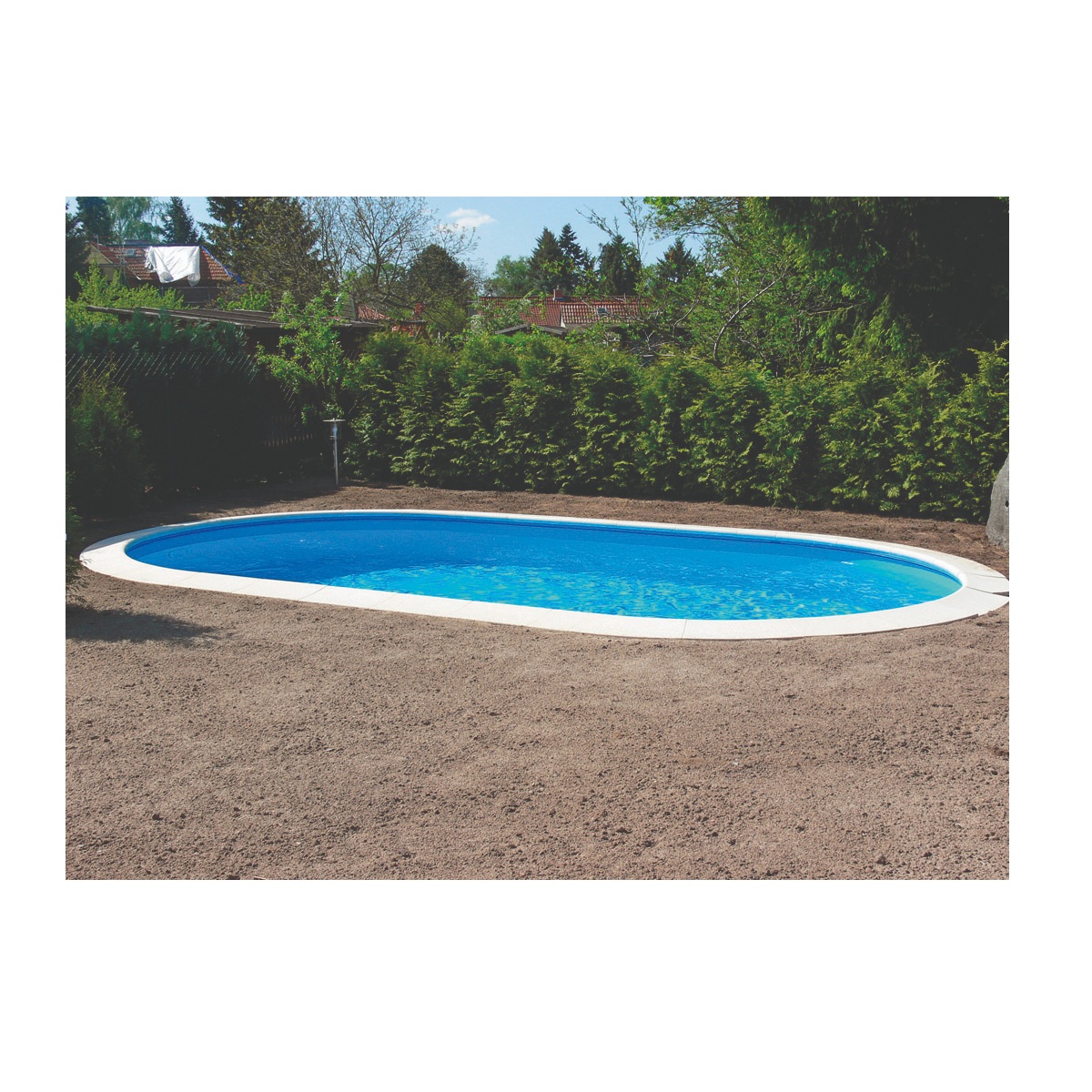WM511 - EDG - Piscine hors sol acier enterée 5.25 x 3.2 x 1.2 m