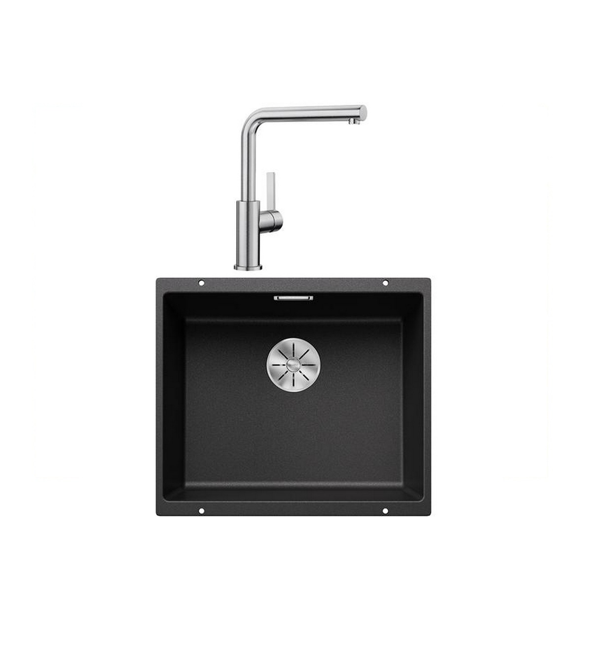 528441 - BLANCO - Pack évier + mitigeur massif inox brossé et silgranit