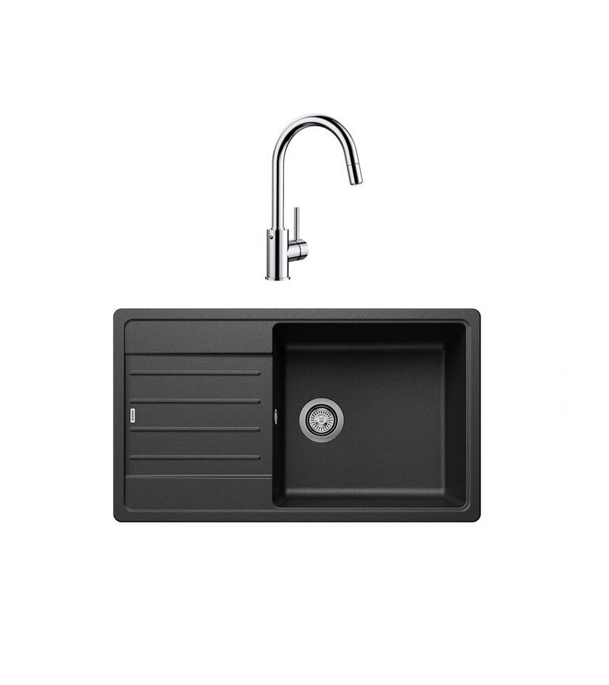 528438 - BLANCO - Pack évier à encastrer 86cm anthracite + mitgeur