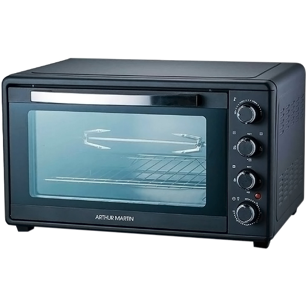 AMP4664 - ARTHUR MARTIN - Four chaleur tournante 45l 2000w noir + tourne-broches