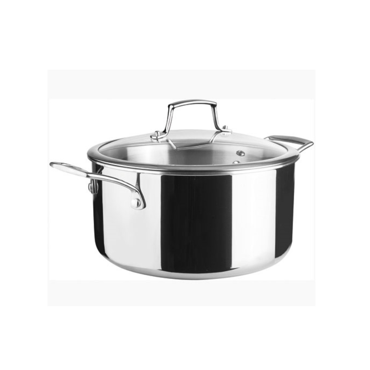 60870 - LACOR - Faitout inox 20cm + couvercle verre trichef