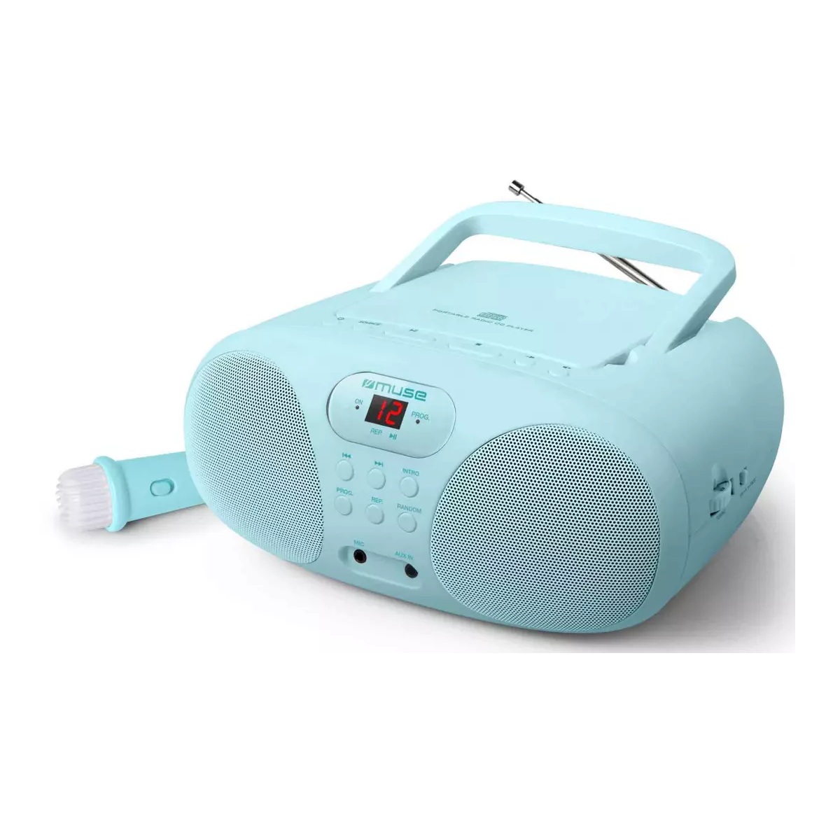 MD203KB - MUSE - Radio portable lecteur cd bleu.